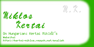 miklos kertai business card